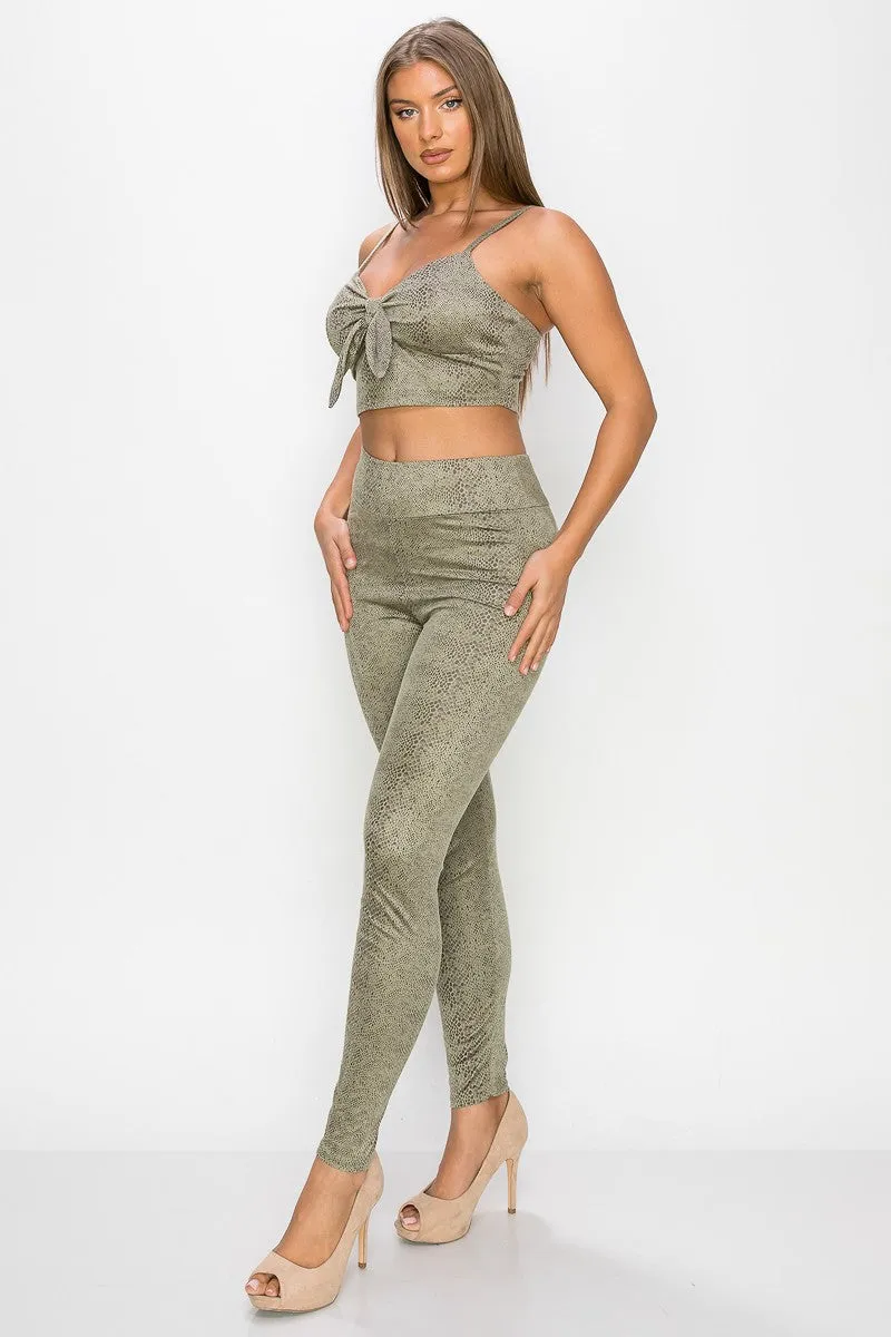 Crop Top and Leggings Set