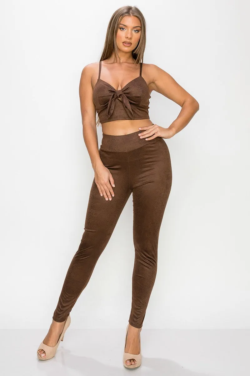 Crop Top and Leggings Set