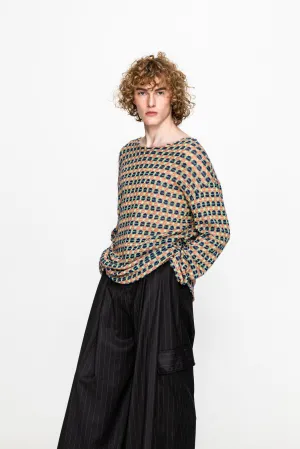 Cypress Sweater Blue Patterned