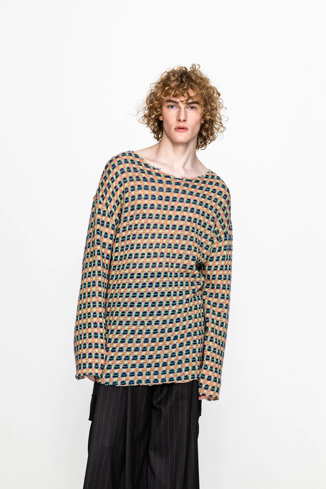 Cypress Sweater Blue Patterned