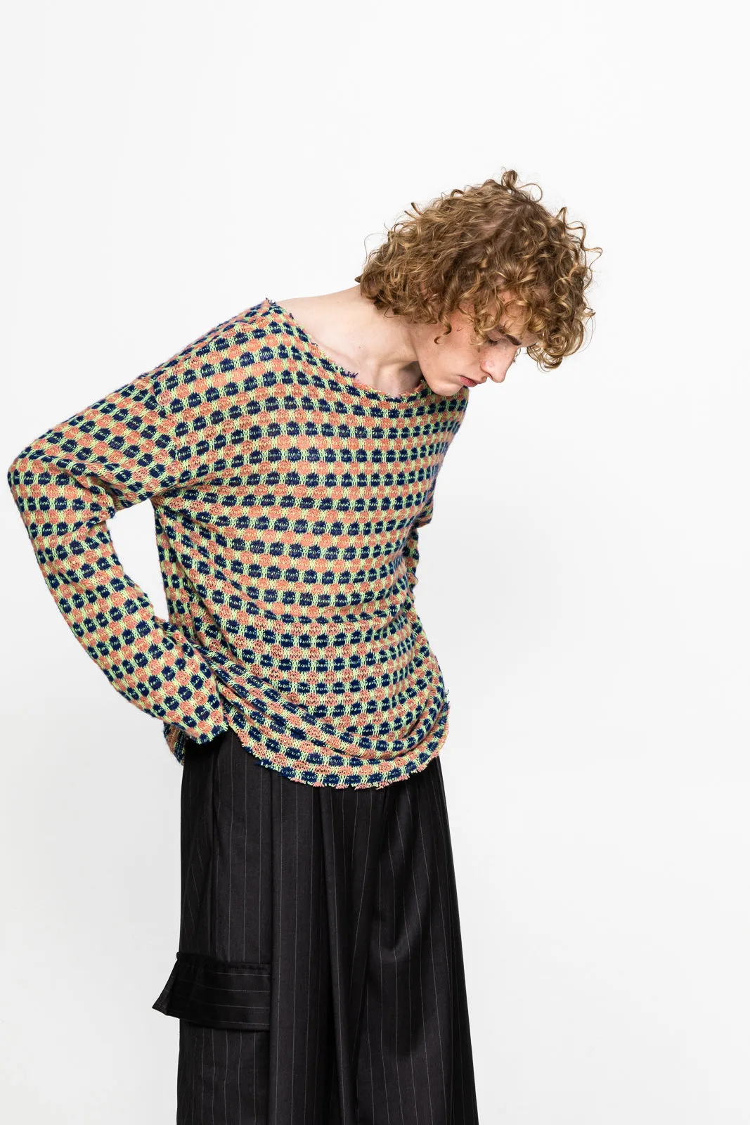 Cypress Sweater Blue Patterned