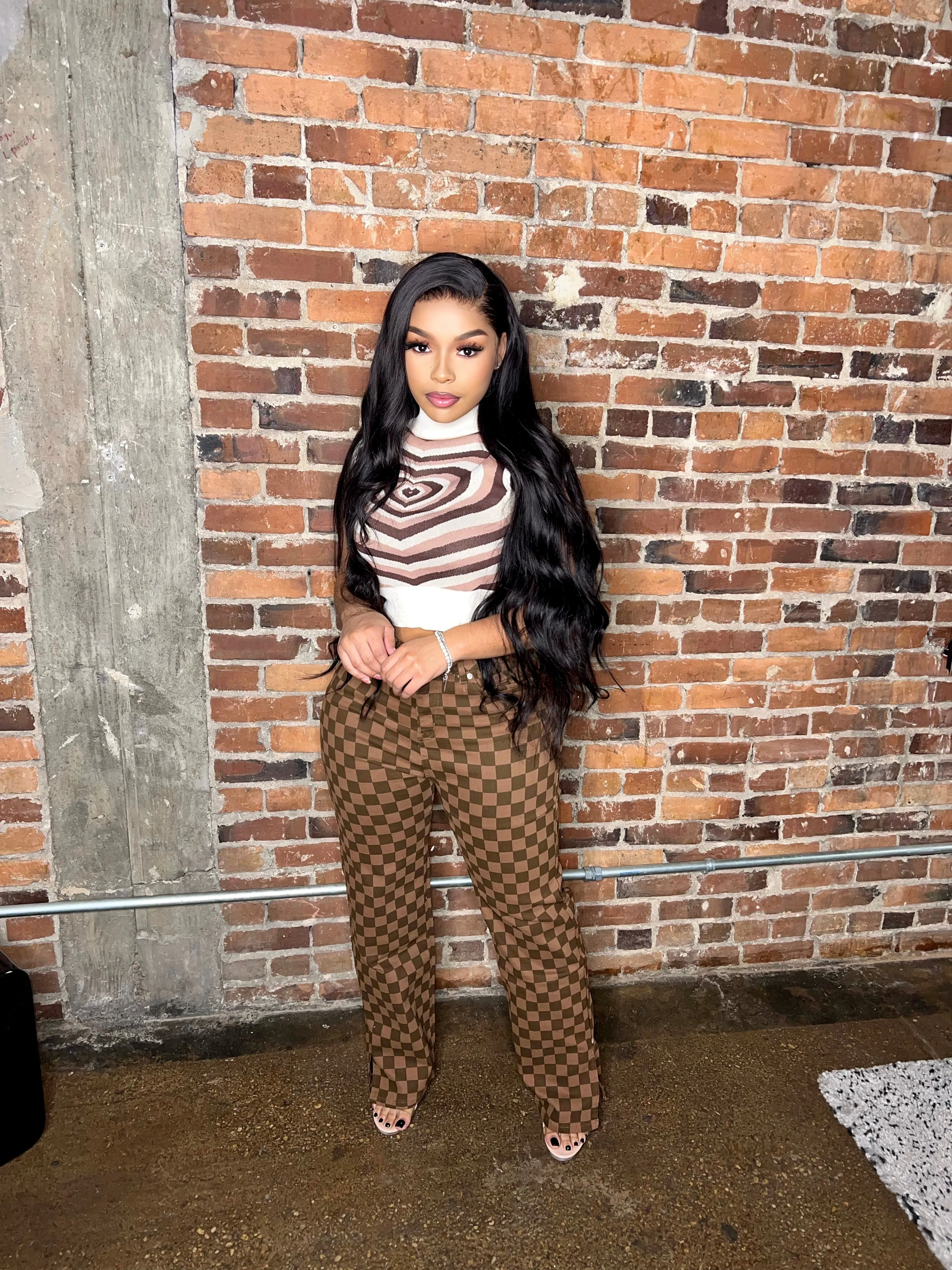 Damier pants