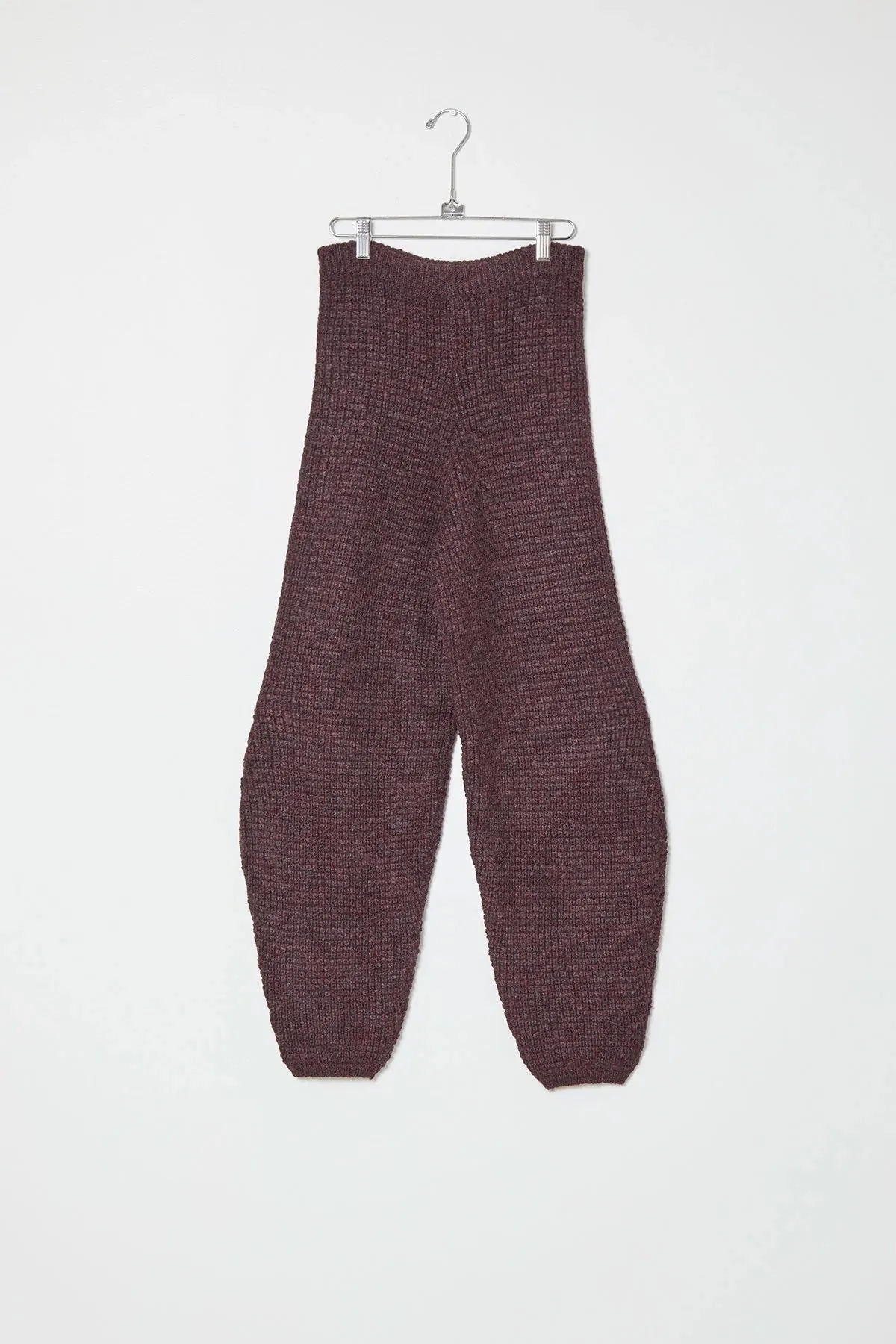 Deni alpaca knit pants in aubergine