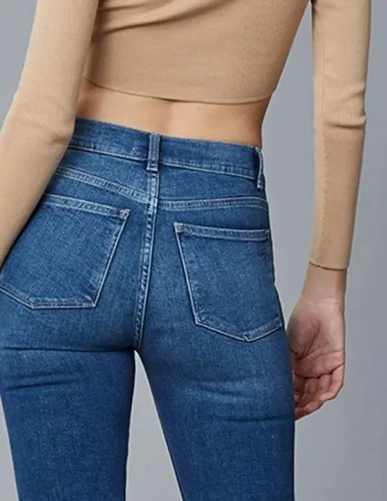 DL1961 - Bridget Boot High Rise Instasculpt Crop Mid Raw