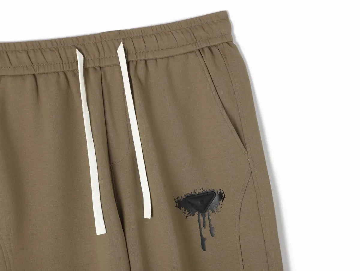 Drawstring Elastic Waist Printed Men's Casual Pants