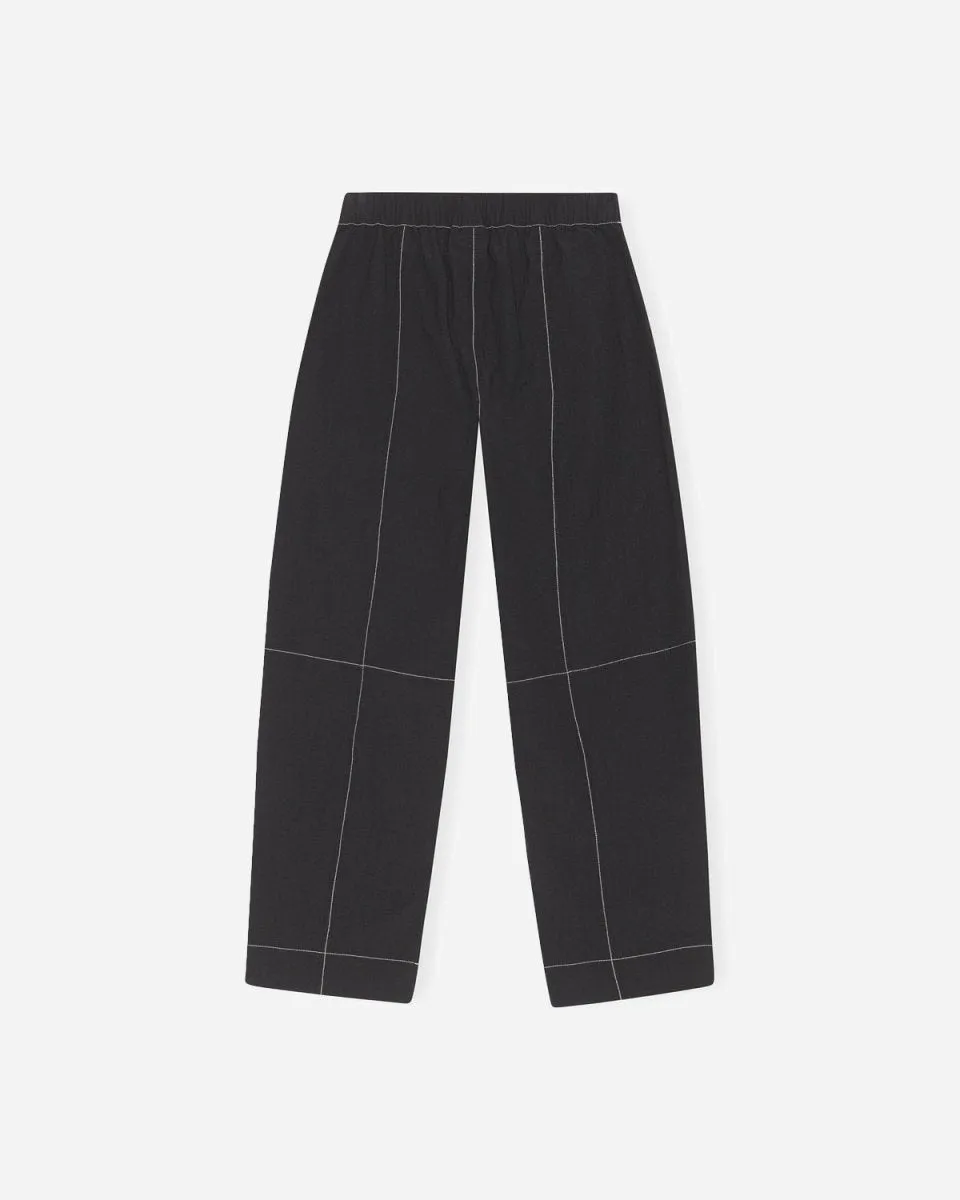 Elasticated Curve Pants - Black