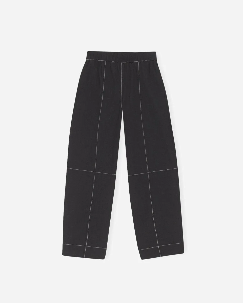 Elasticated Curve Pants - Black