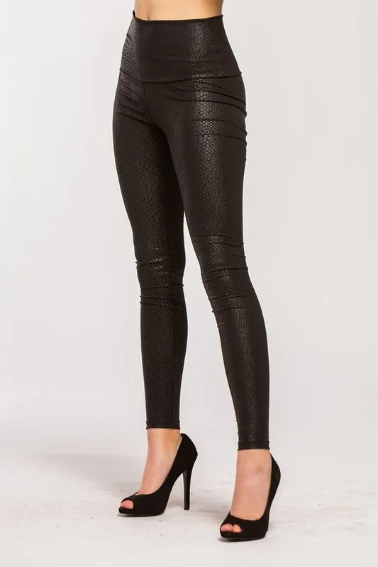 Embossed Snake Skin Legging