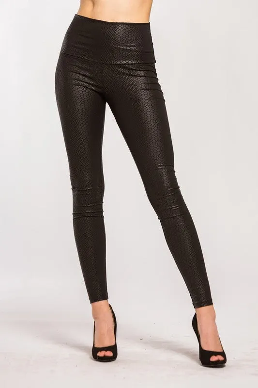 Embossed Snake Skin Legging