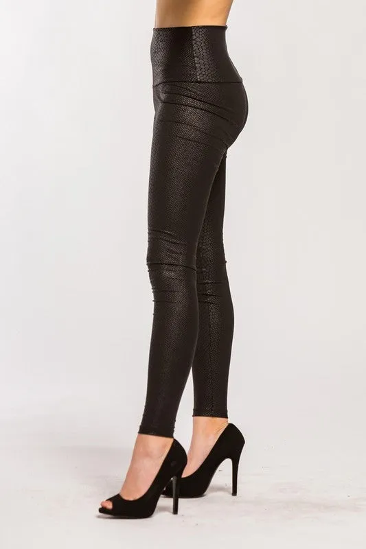 Embossed Snake Skin Legging