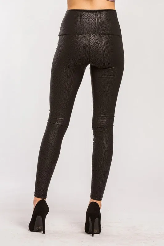 Embossed Snake Skin Legging