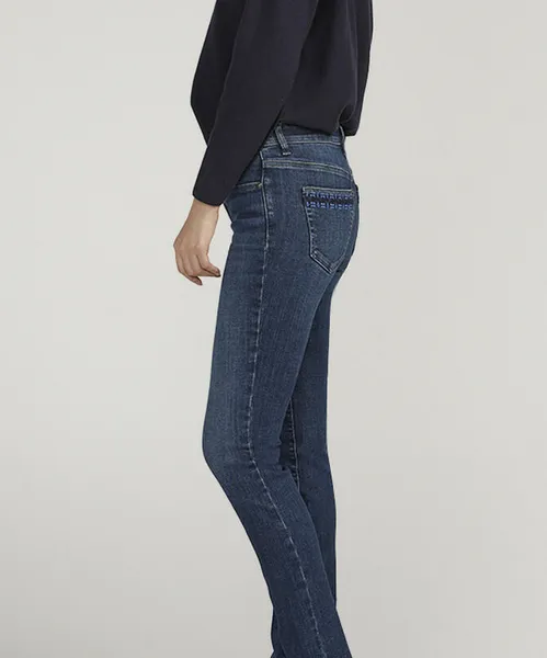 Embroidered Ruby Jean