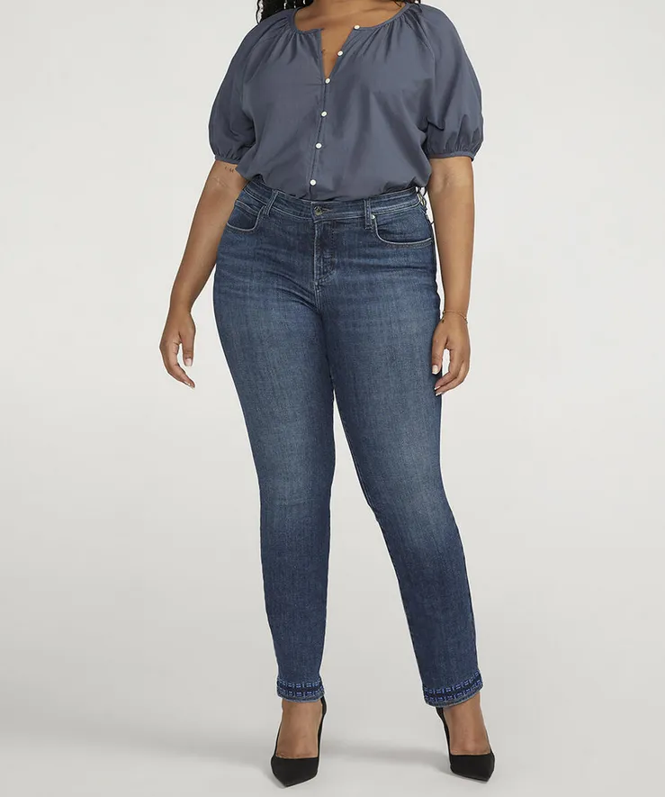 Embroidered Ruby Jean