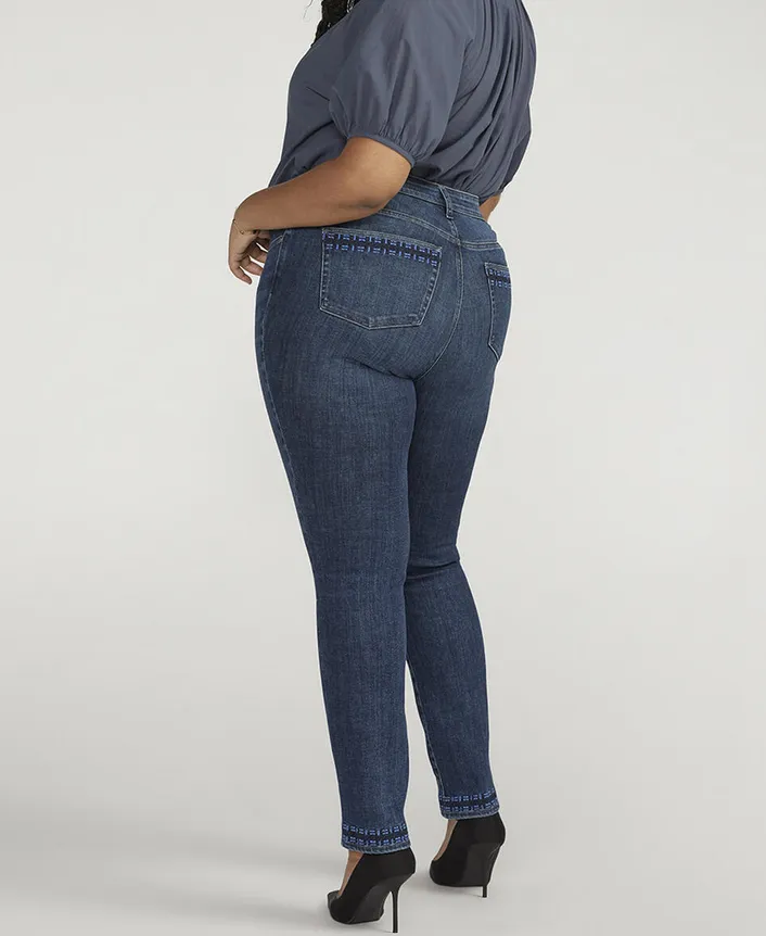 Embroidered Ruby Jean