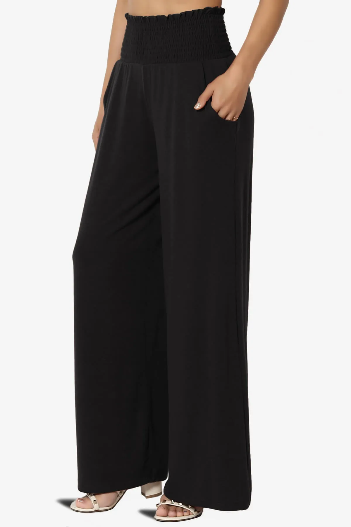 Estella Smocked Waist Lounge Pants 27" Inseam