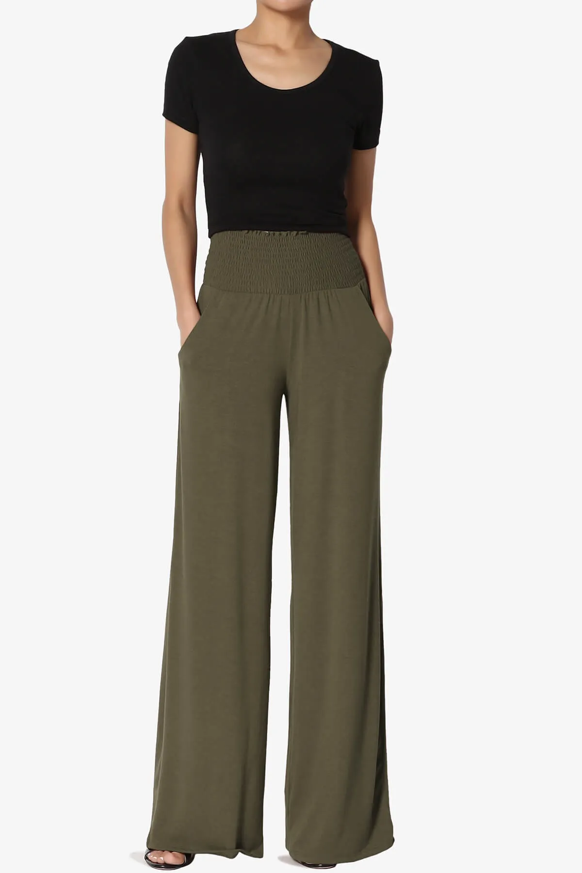Estella Smocked Waist Lounge Pants 27" Inseam