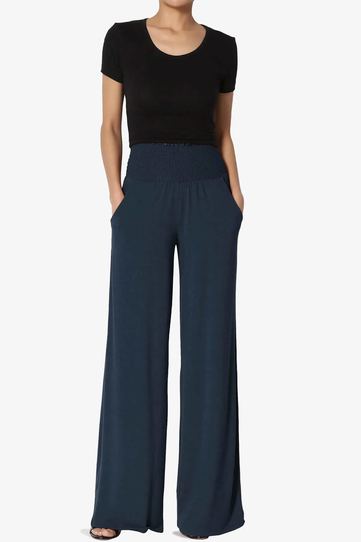 Estella Smocked Waist Lounge Pants PLUS 27" Inseam