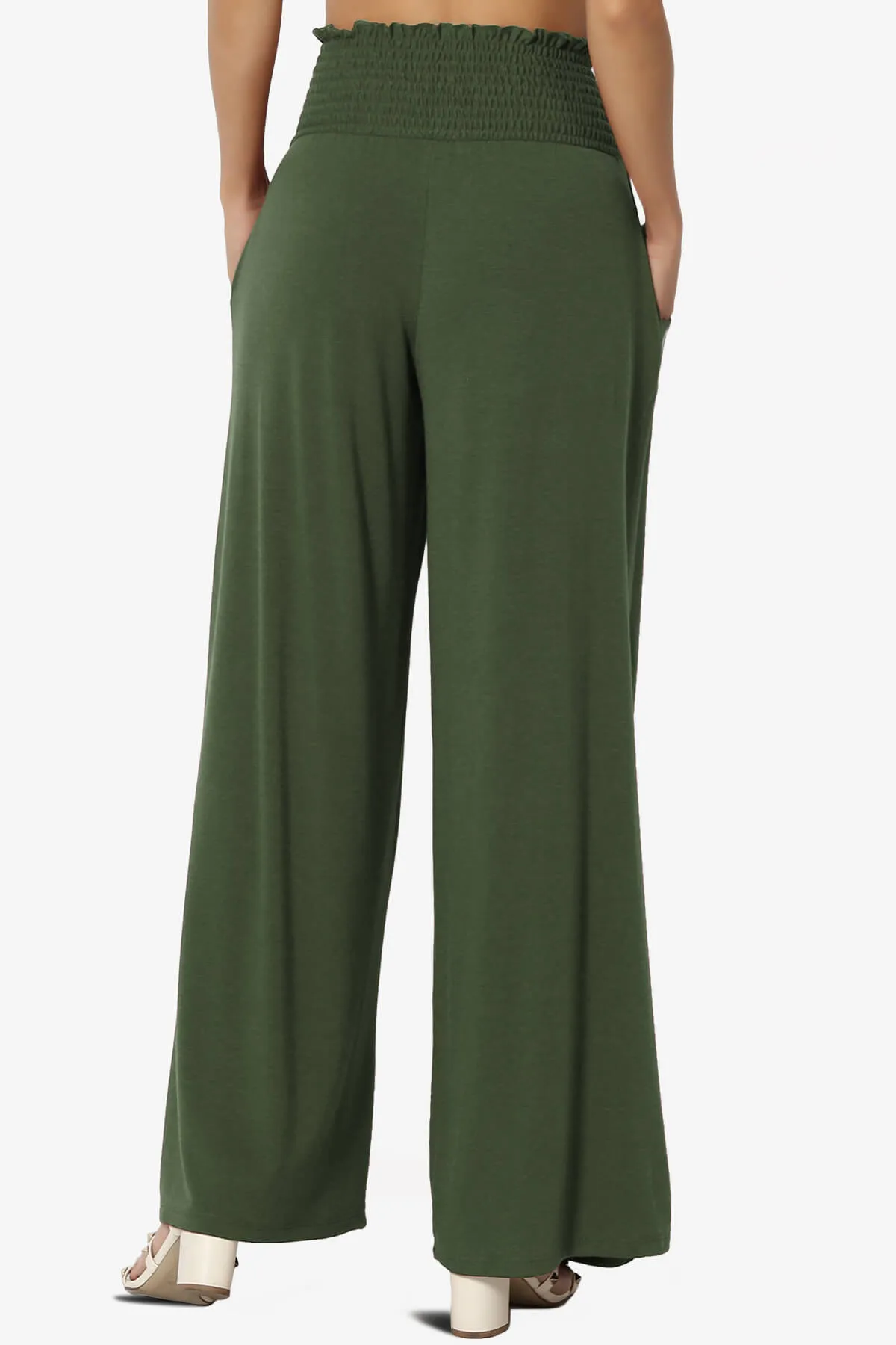 Estella Smocked Waist Lounge Pants PLUS 27" Inseam