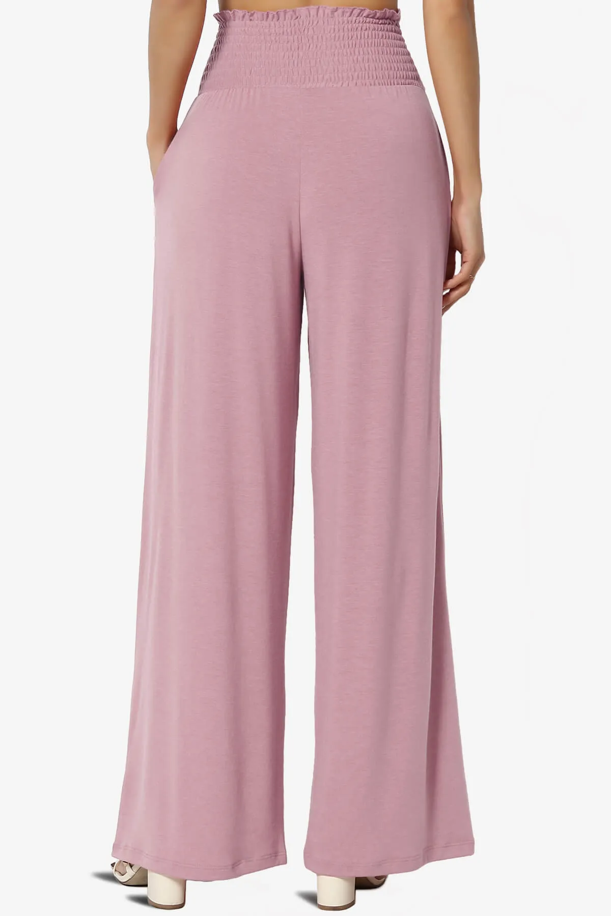 Estella Smocked Waist Lounge Pants PLUS 27" Inseam