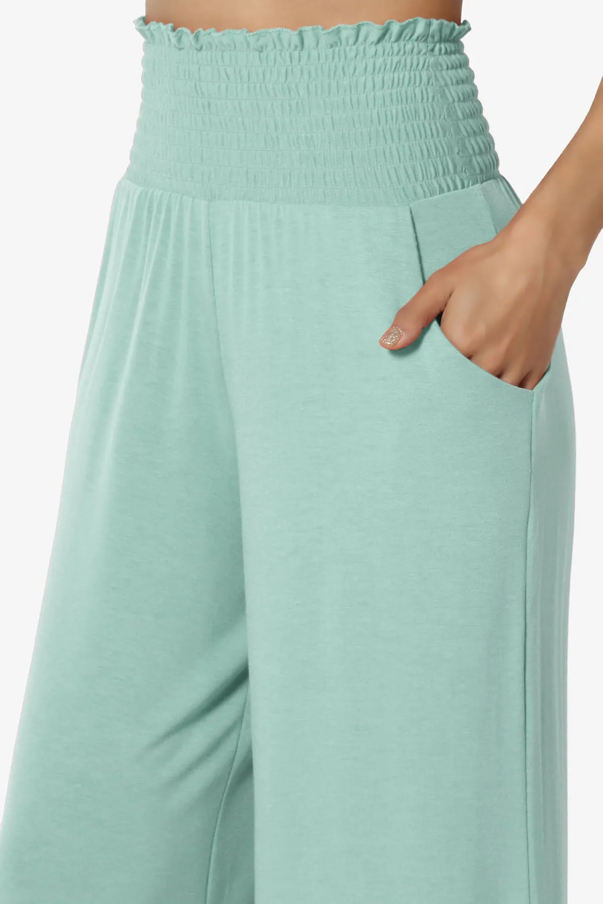 Estella Smocked Waist Lounge Pants PLUS 27" Inseam