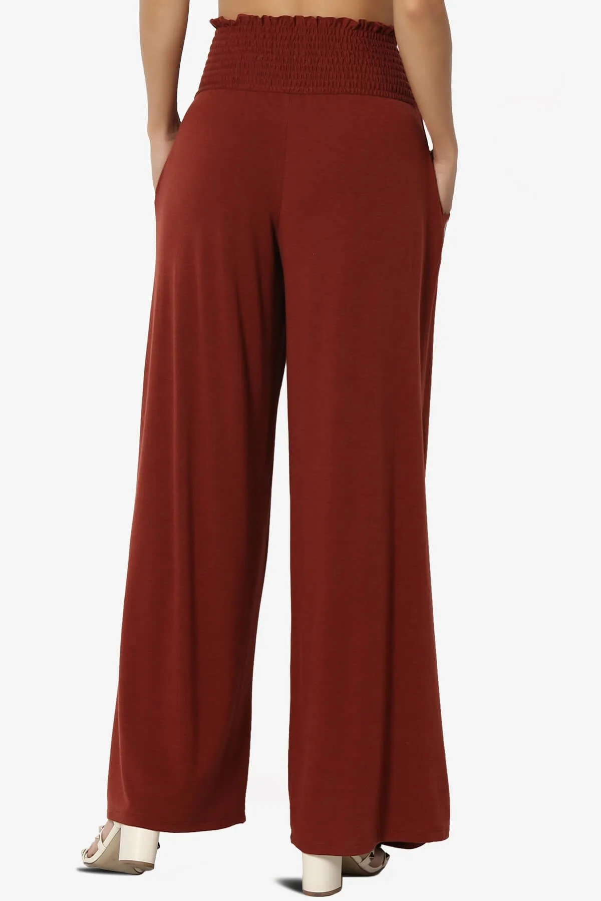 Estella Smocked Waist Lounge Pants PLUS 27" Inseam