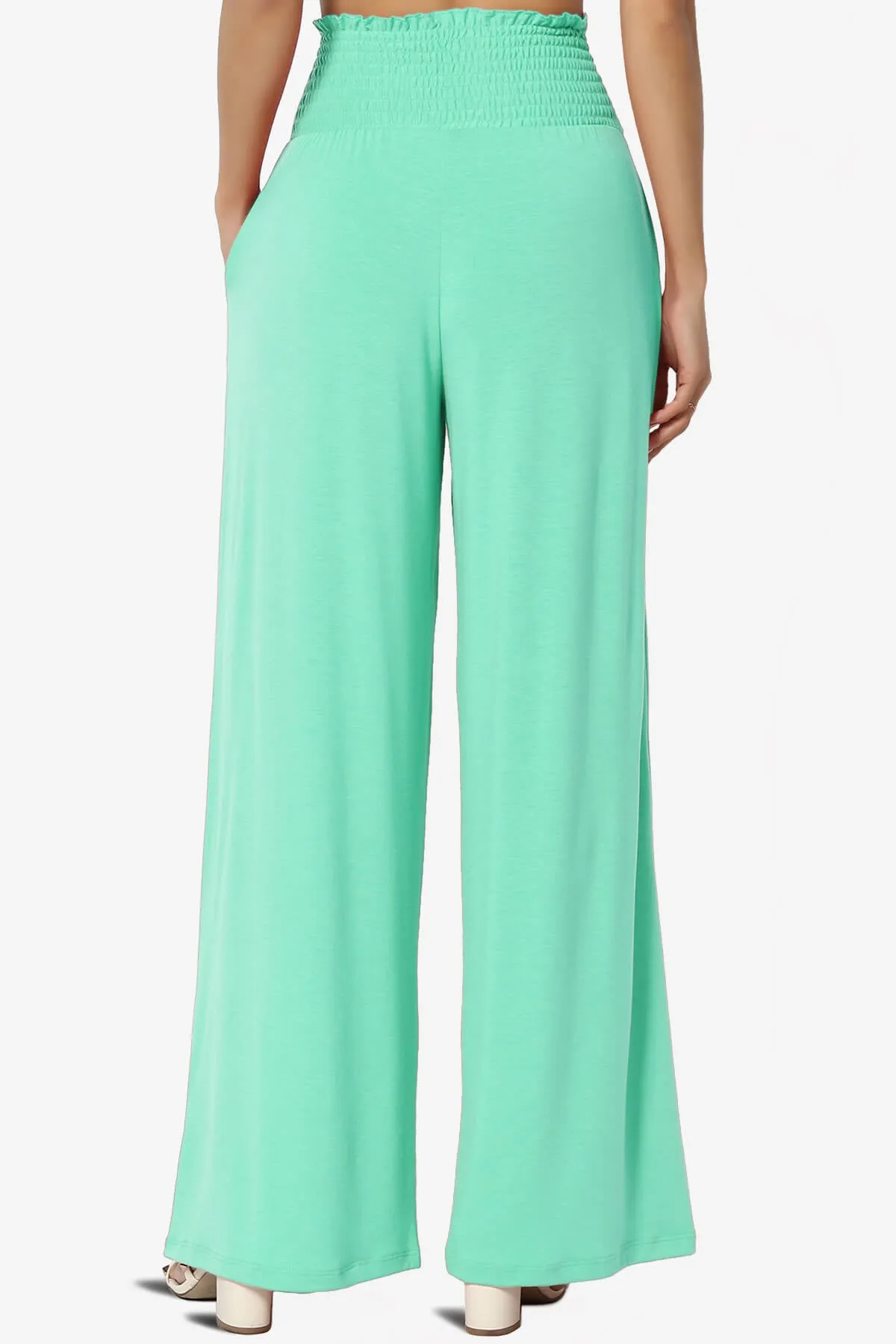 Estella Smocked Waist Lounge Pants PLUS 27" Inseam