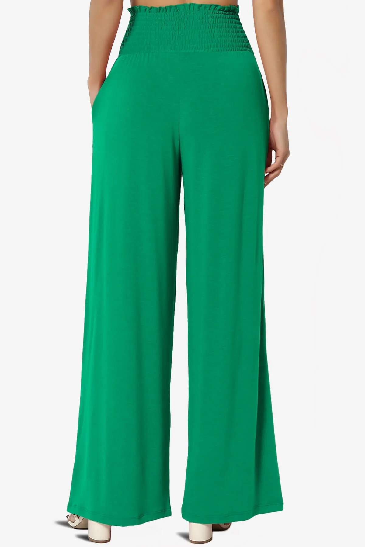 Estella Smocked Waist Lounge Pants PLUS 27" Inseam