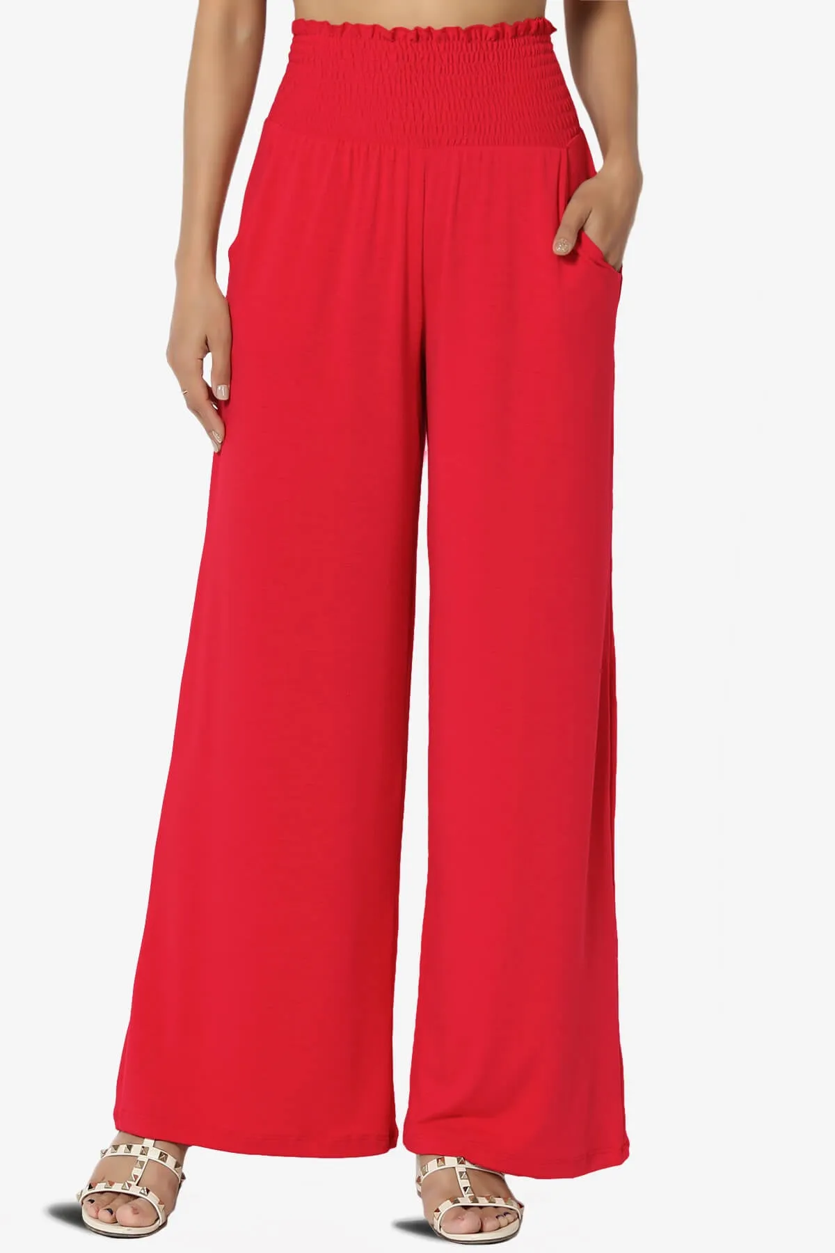 Estella Smocked Waist Lounge Pants PLUS 27" Inseam