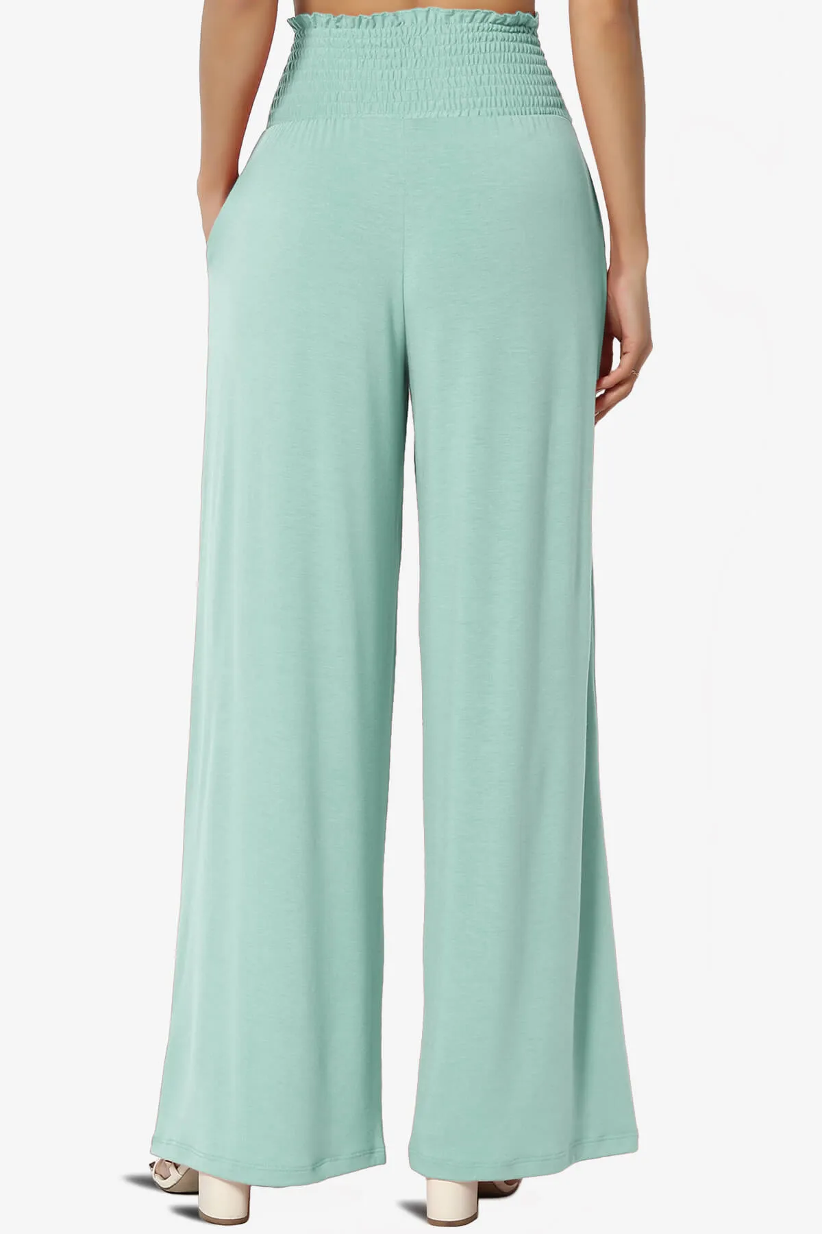 Estella Smocked Waist Lounge Pants PLUS 27" Inseam