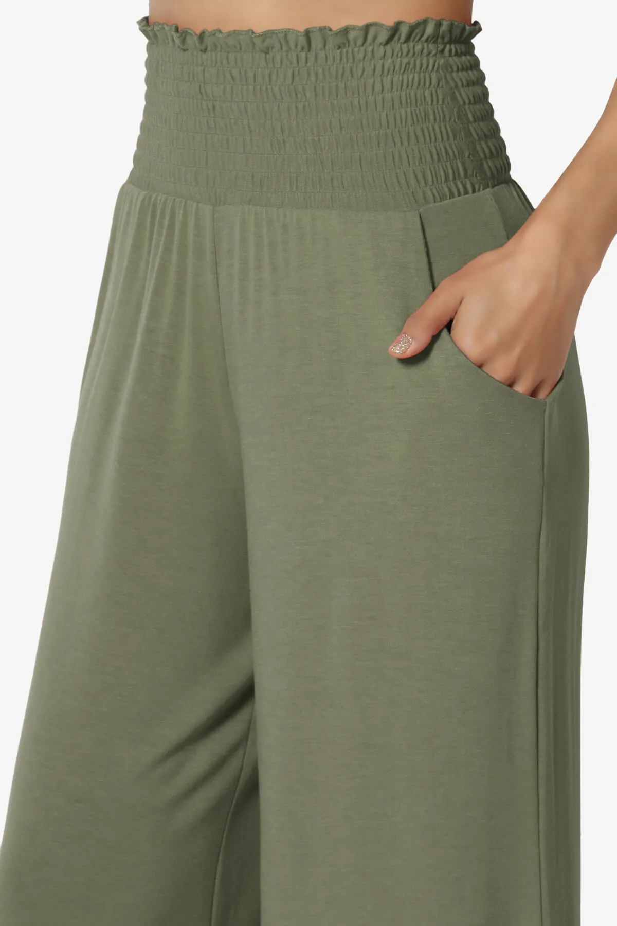 Estella Smocked Waist Lounge Pants PLUS 27" Inseam