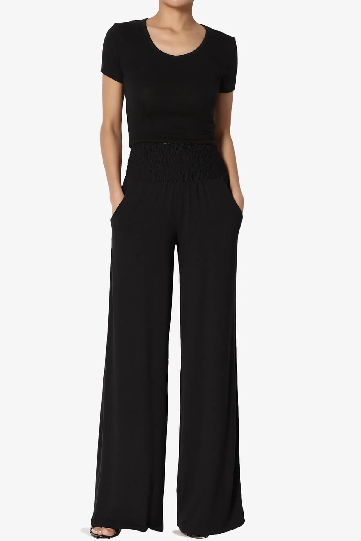 Estella Smocked Waist Lounge Pants PLUS 27" Inseam
