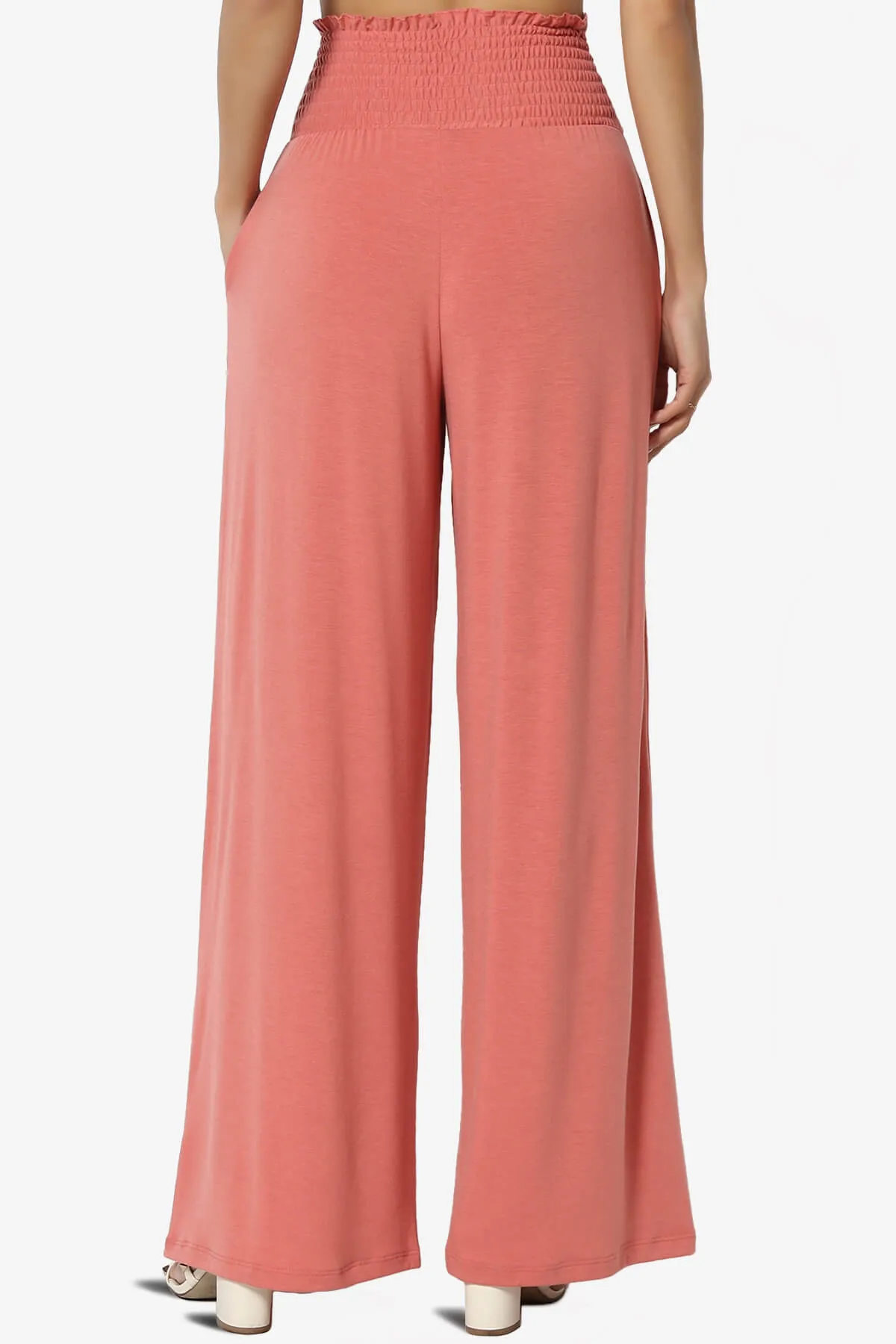 Estella Smocked Waist Lounge Pants PLUS 27" Inseam