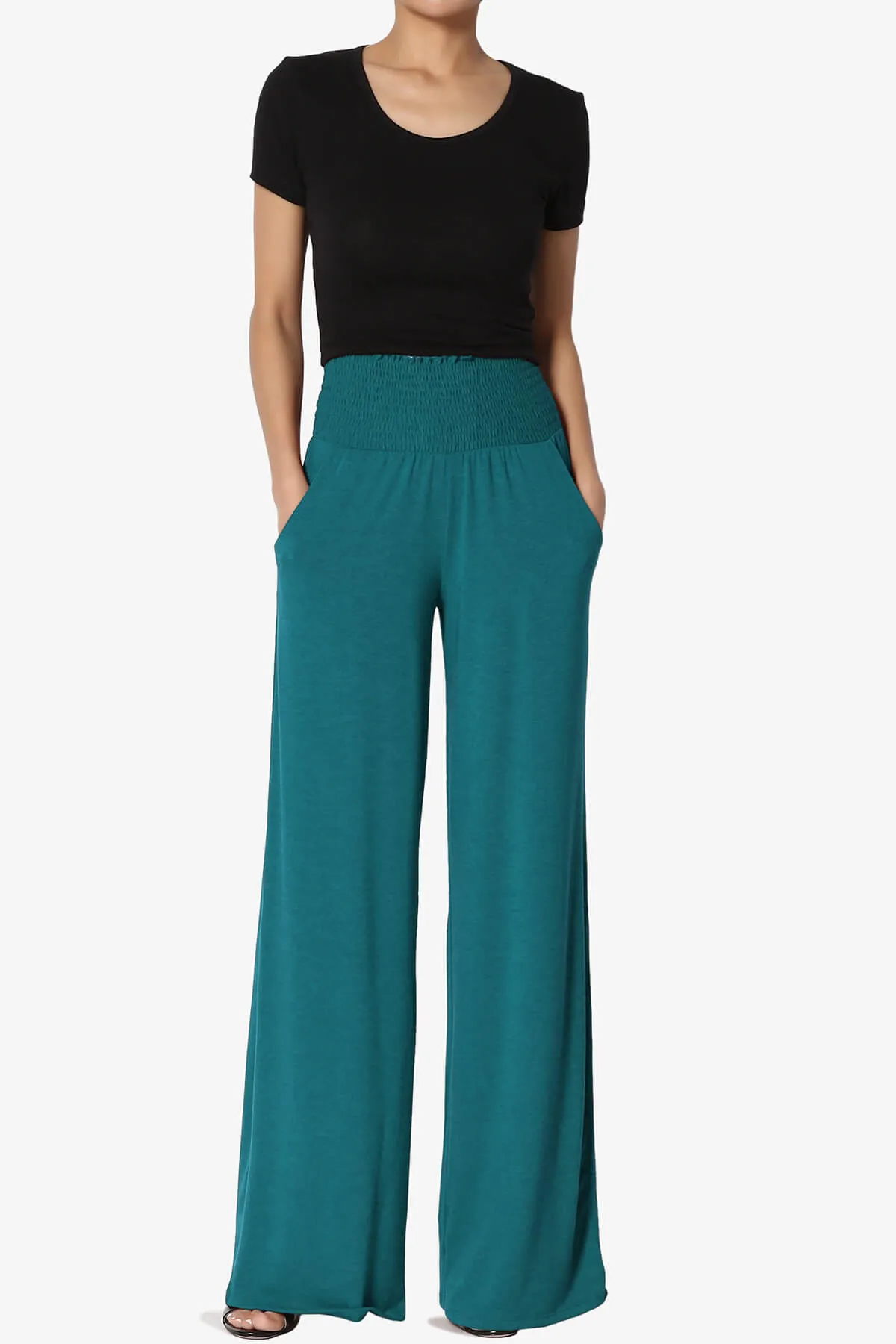Estella Smocked Waist Lounge Pants PLUS 27" Inseam