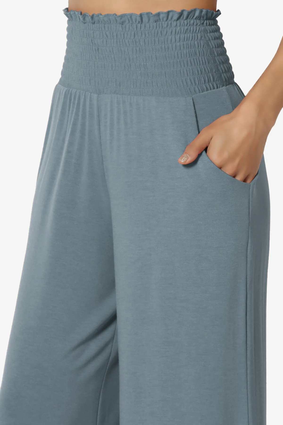 Estella Smocked Waist Lounge Pants PLUS 27" Inseam