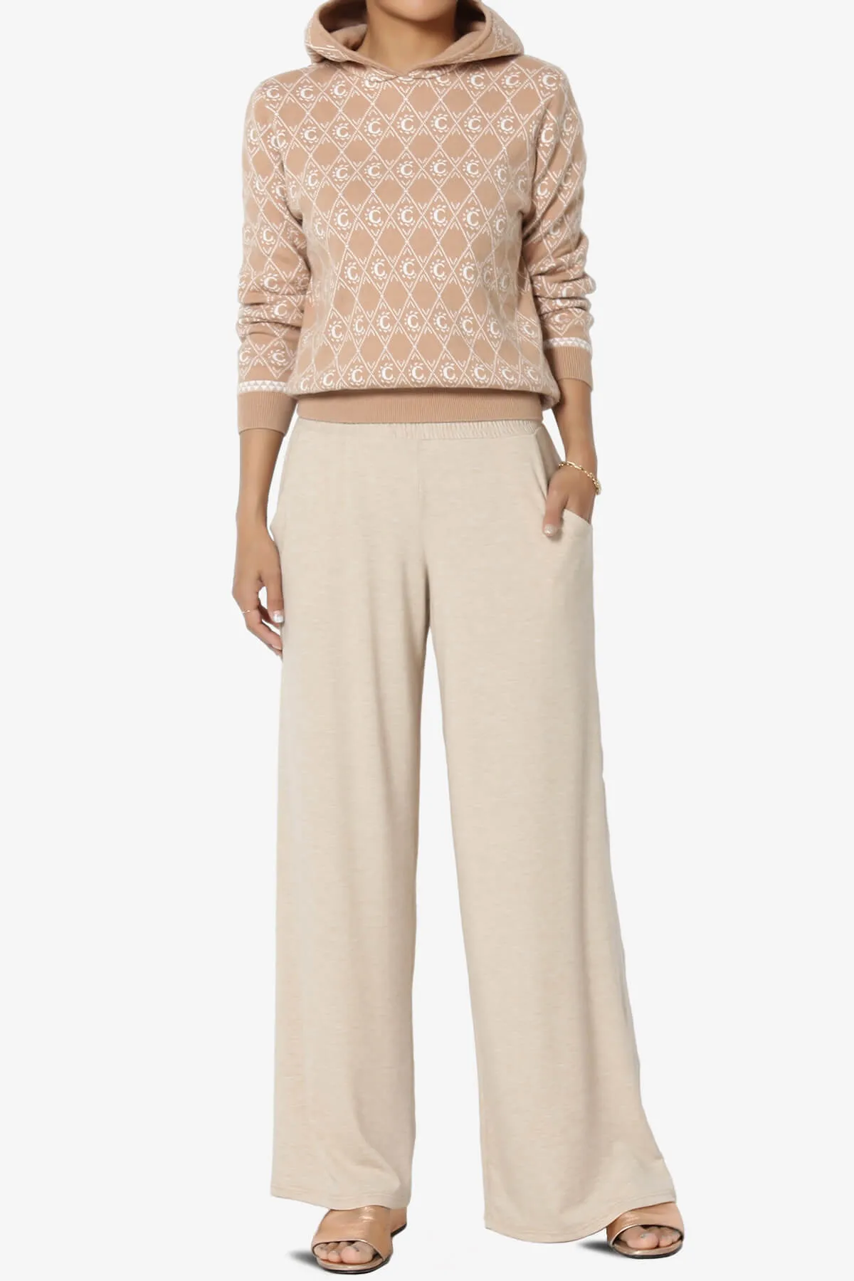 Estella Smocked Waist Lounge Pants PLUS 27" Inseam