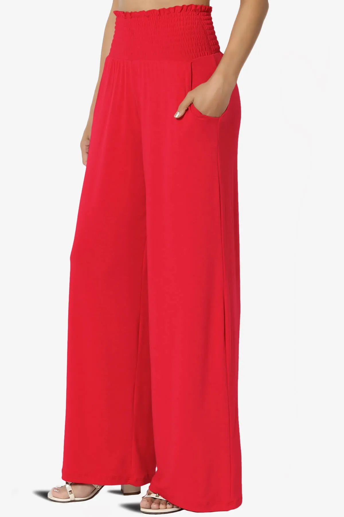 Estella Smocked Waist Lounge Pants PLUS 27" Inseam