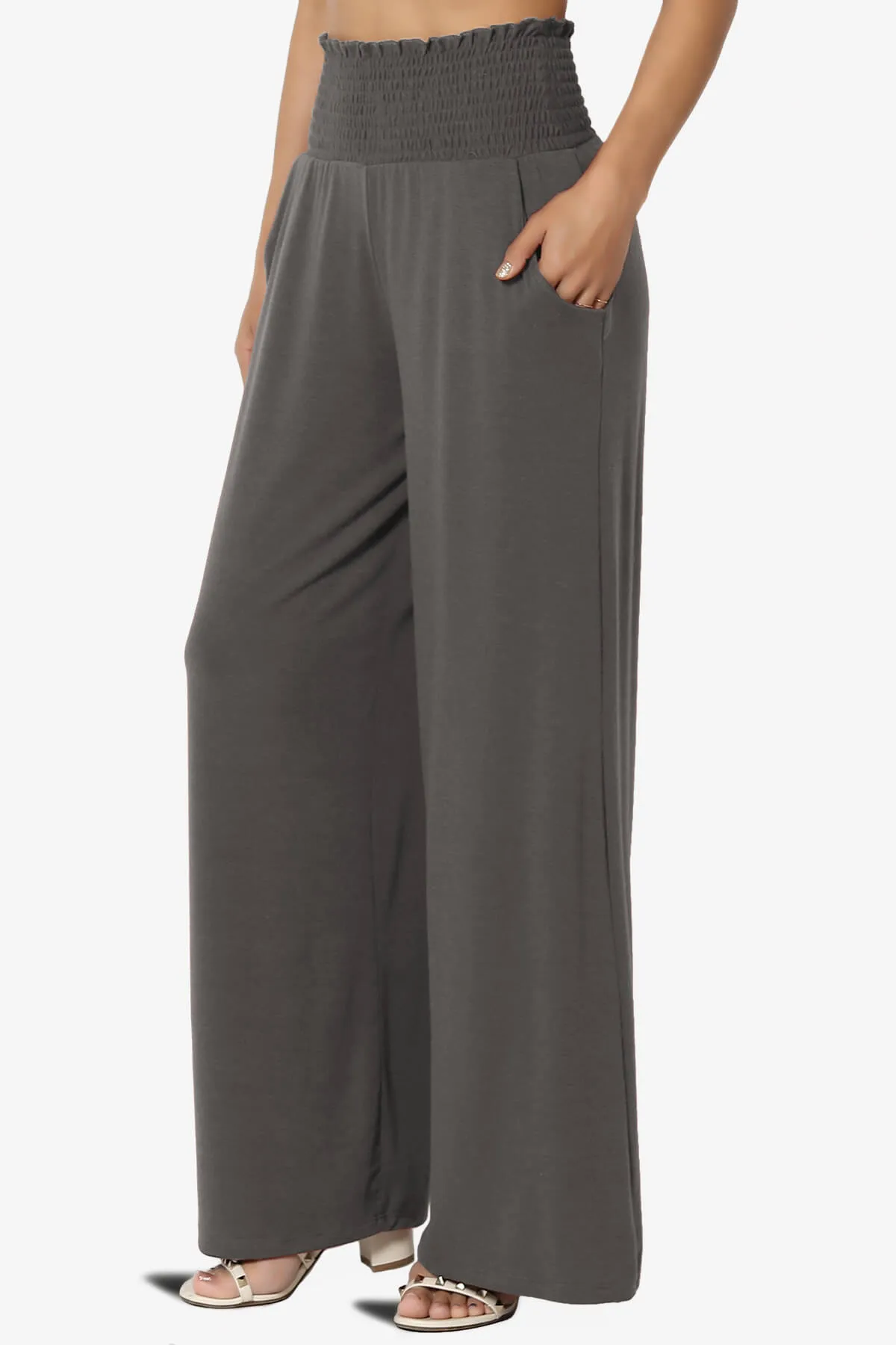 Estella Smocked Waist Lounge Pants PLUS 27" Inseam