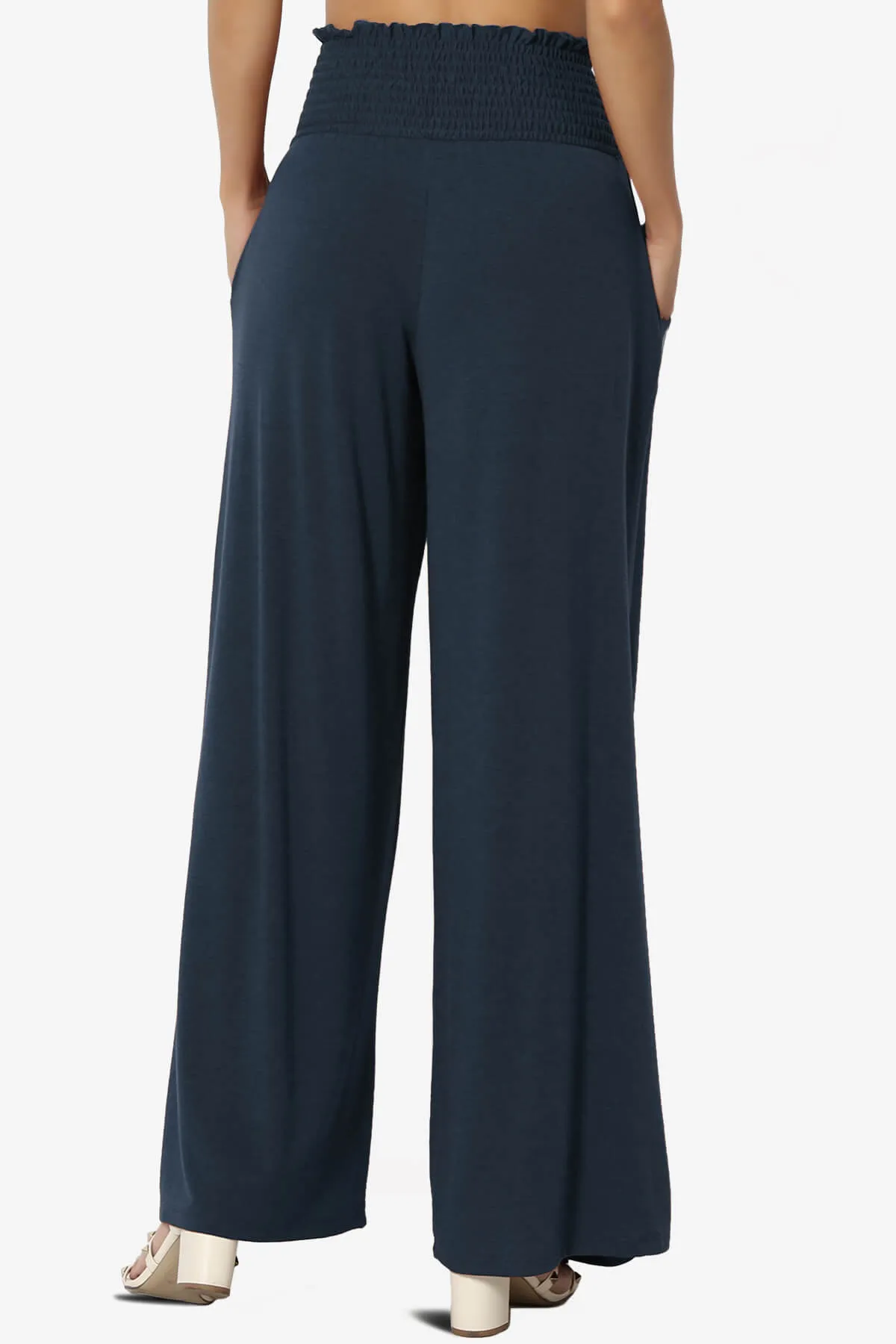 Estella Smocked Waist Lounge Pants PLUS 27" Inseam
