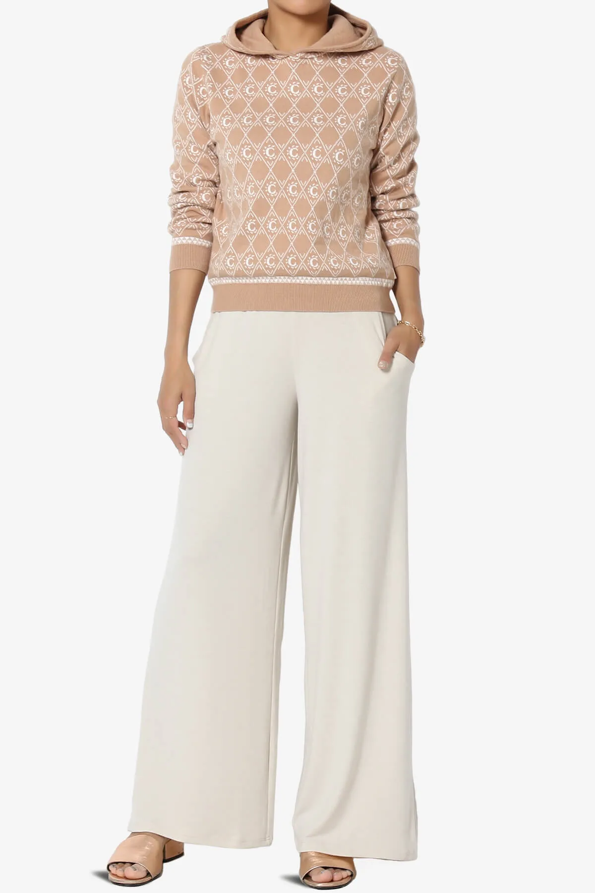 Estella Smocked Waist Lounge Pants PLUS 27" Inseam