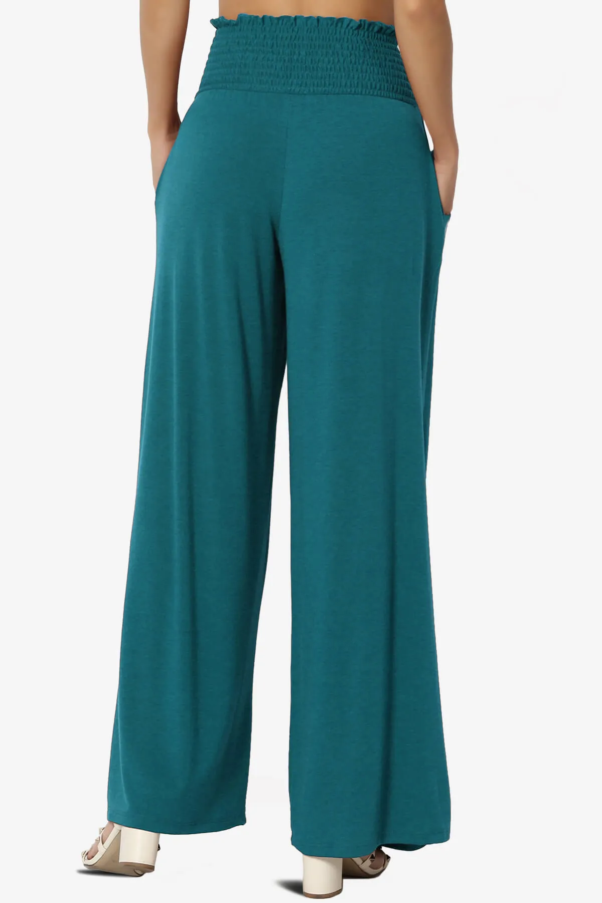 Estella Smocked Waist Lounge Pants PLUS 27" Inseam