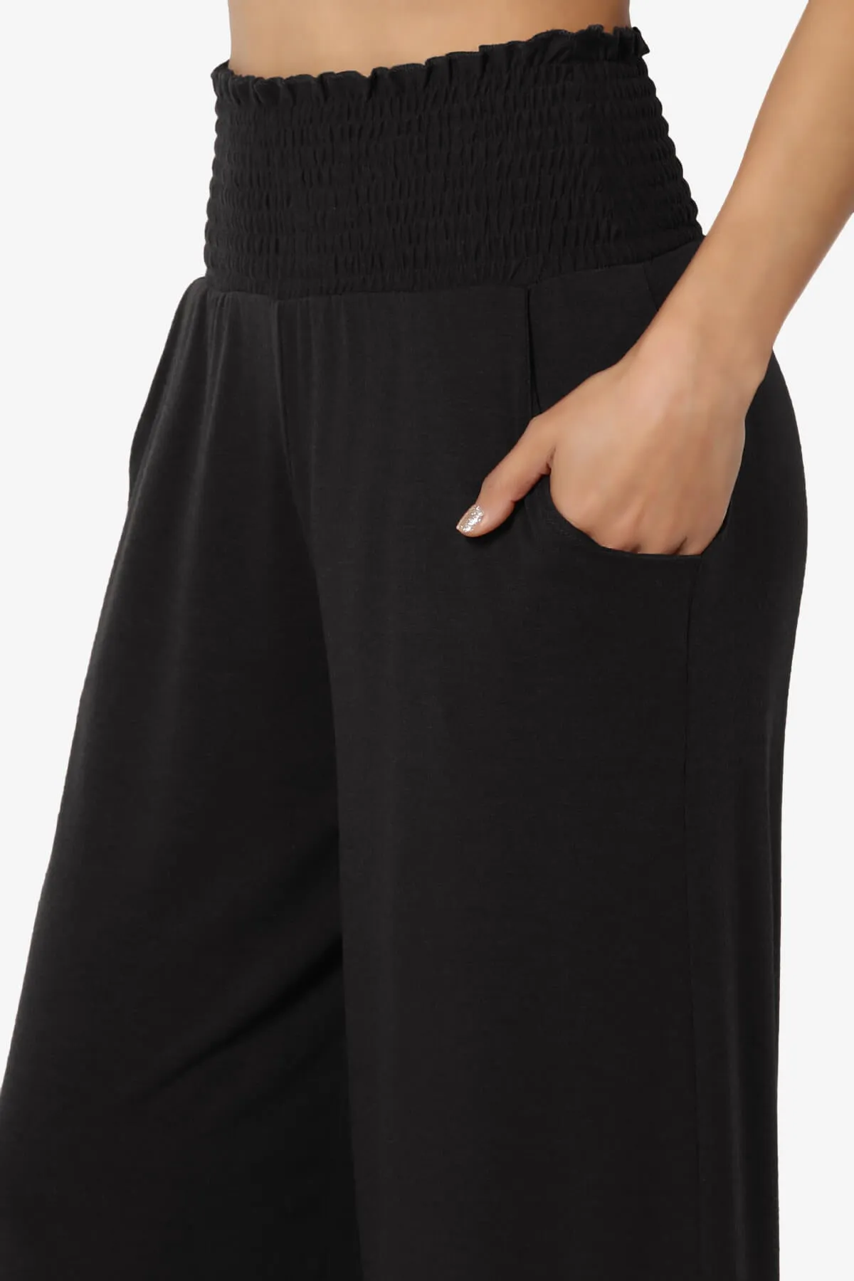Estella Smocked Waist Lounge Pants PLUS 27" Inseam