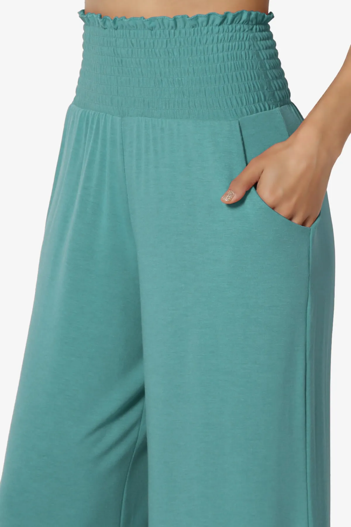 Estella Smocked Waist Lounge Pants PLUS 27" Inseam
