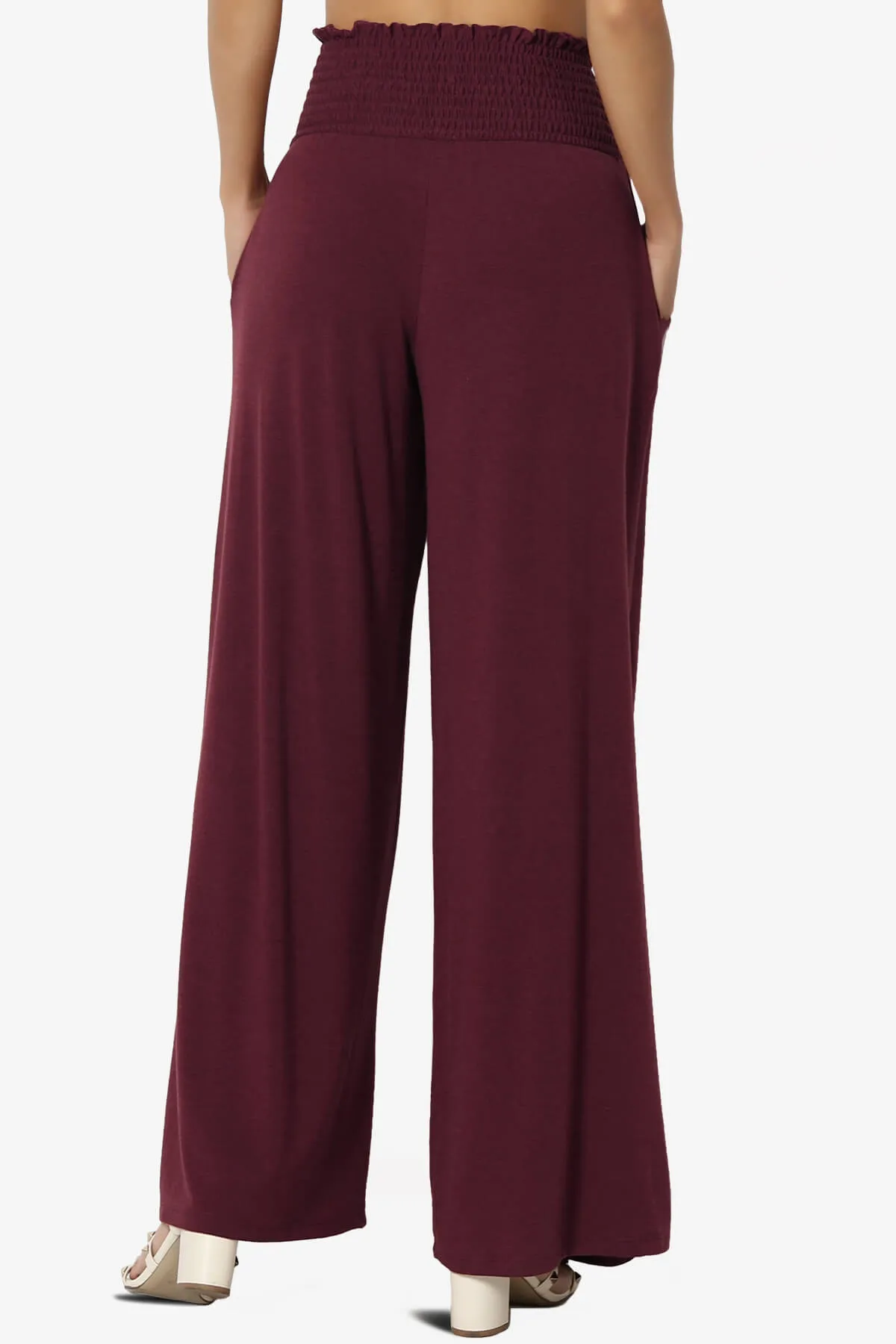 Estella Smocked Waist Lounge Pants PLUS 27" Inseam
