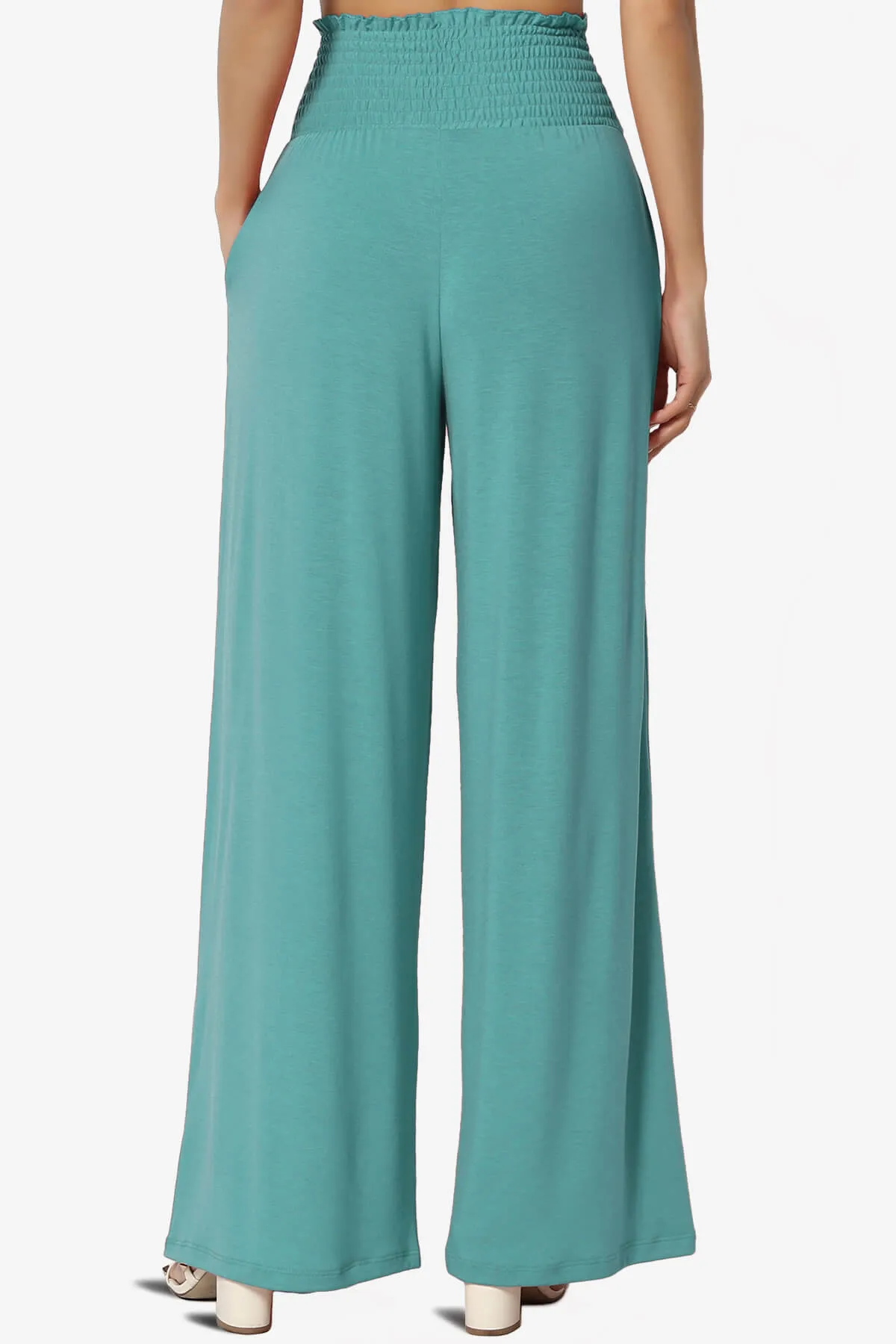 Estella Smocked Waist Lounge Pants PLUS 27" Inseam
