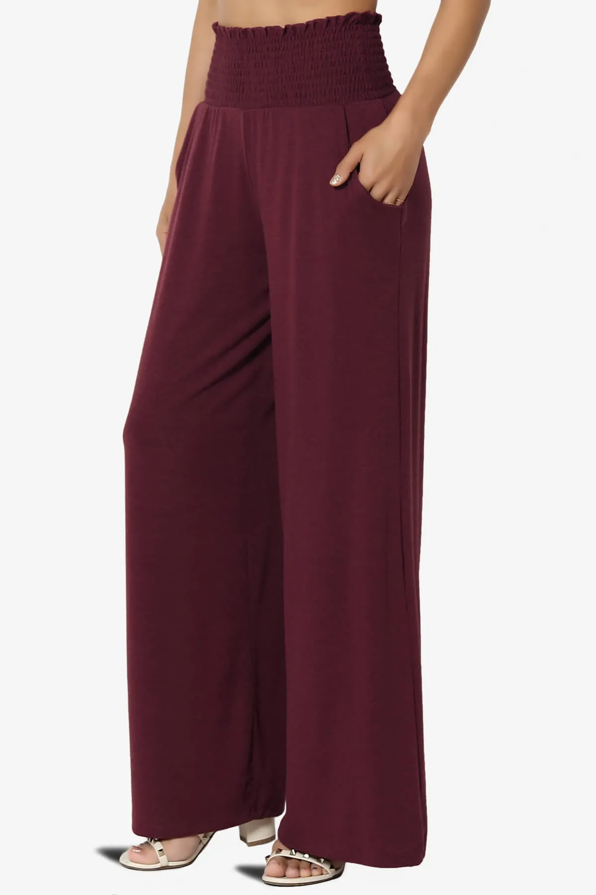 Estella Smocked Waist Lounge Pants PLUS 27" Inseam