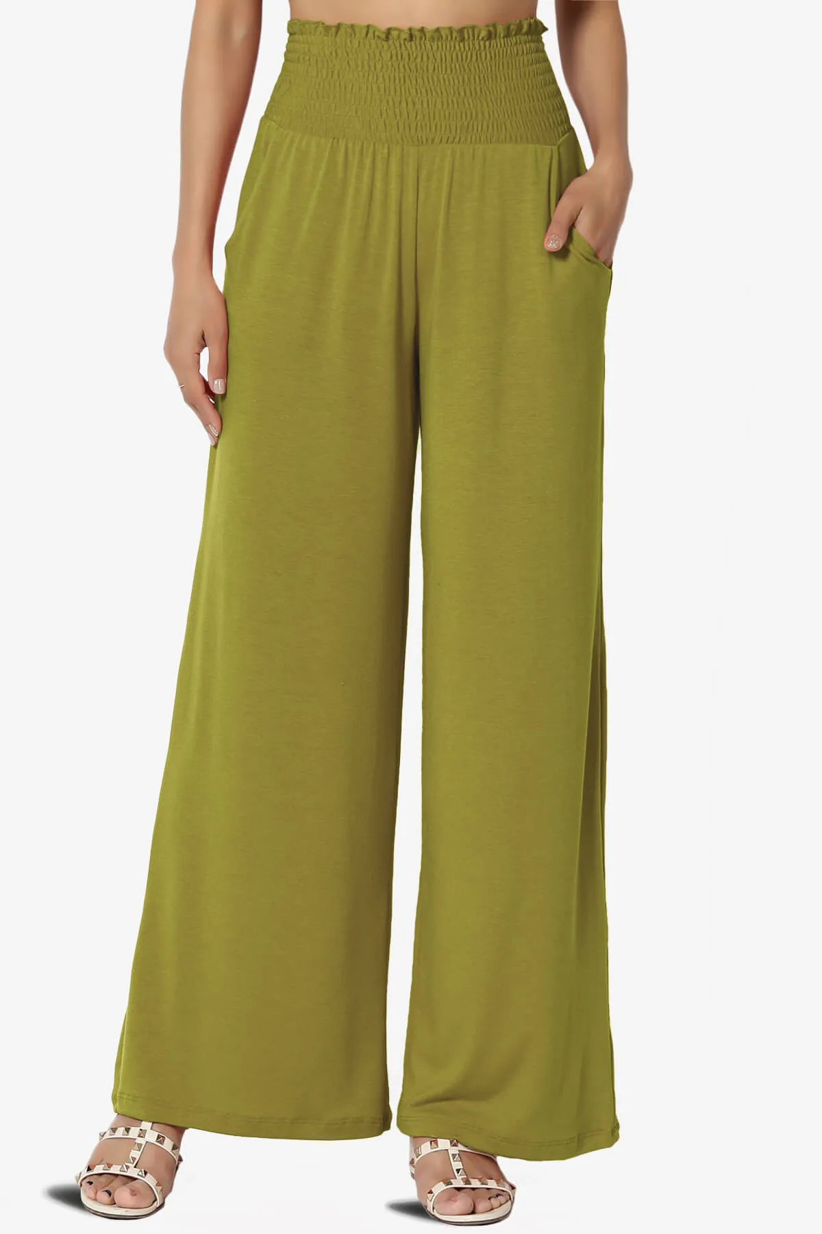 Estella Smocked Waist Lounge Pants PLUS 27" Inseam