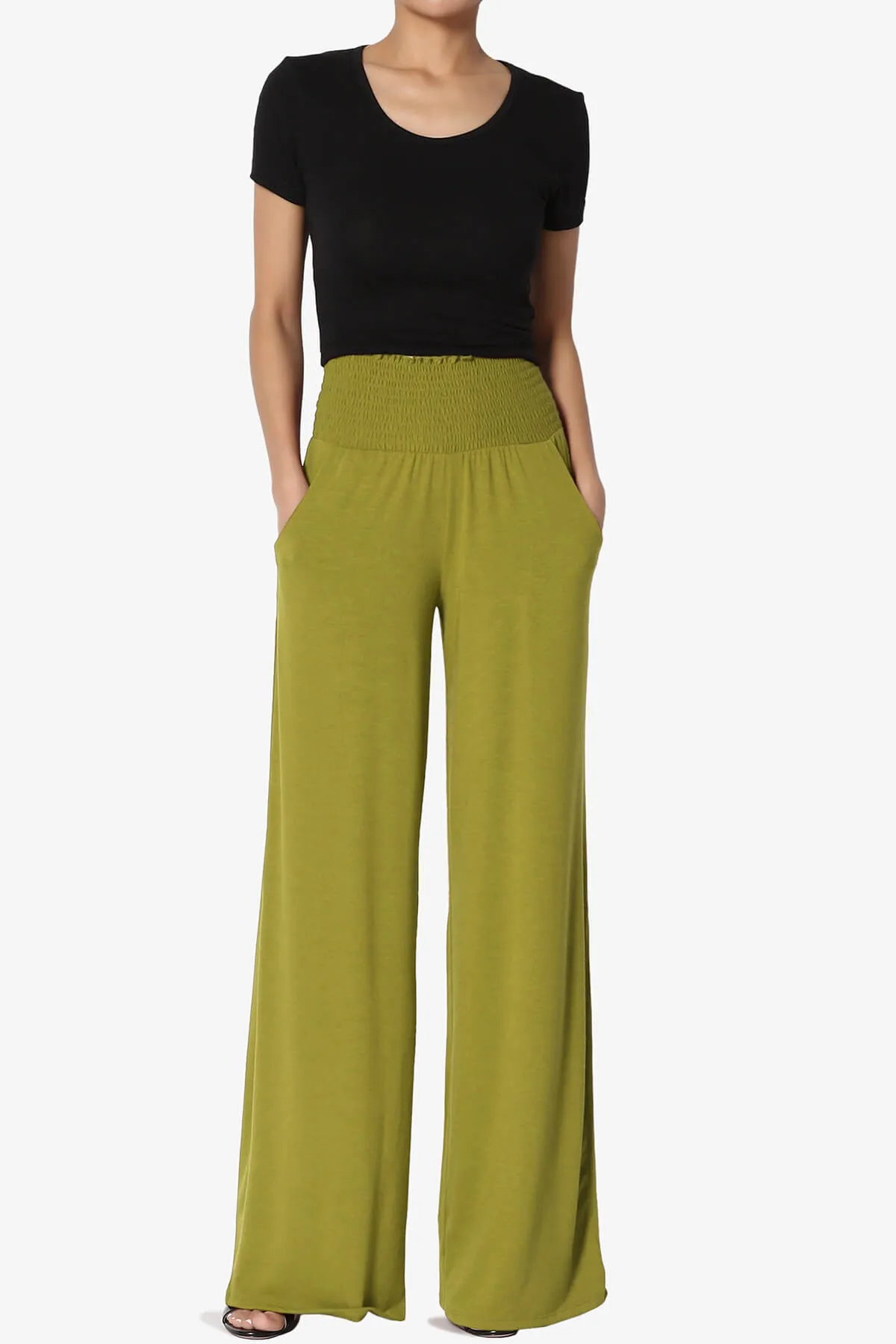 Estella Smocked Waist Lounge Pants PLUS 27" Inseam
