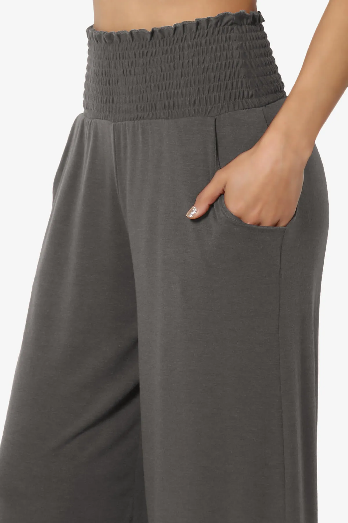 Estella Smocked Waist Lounge Pants PLUS 27" Inseam