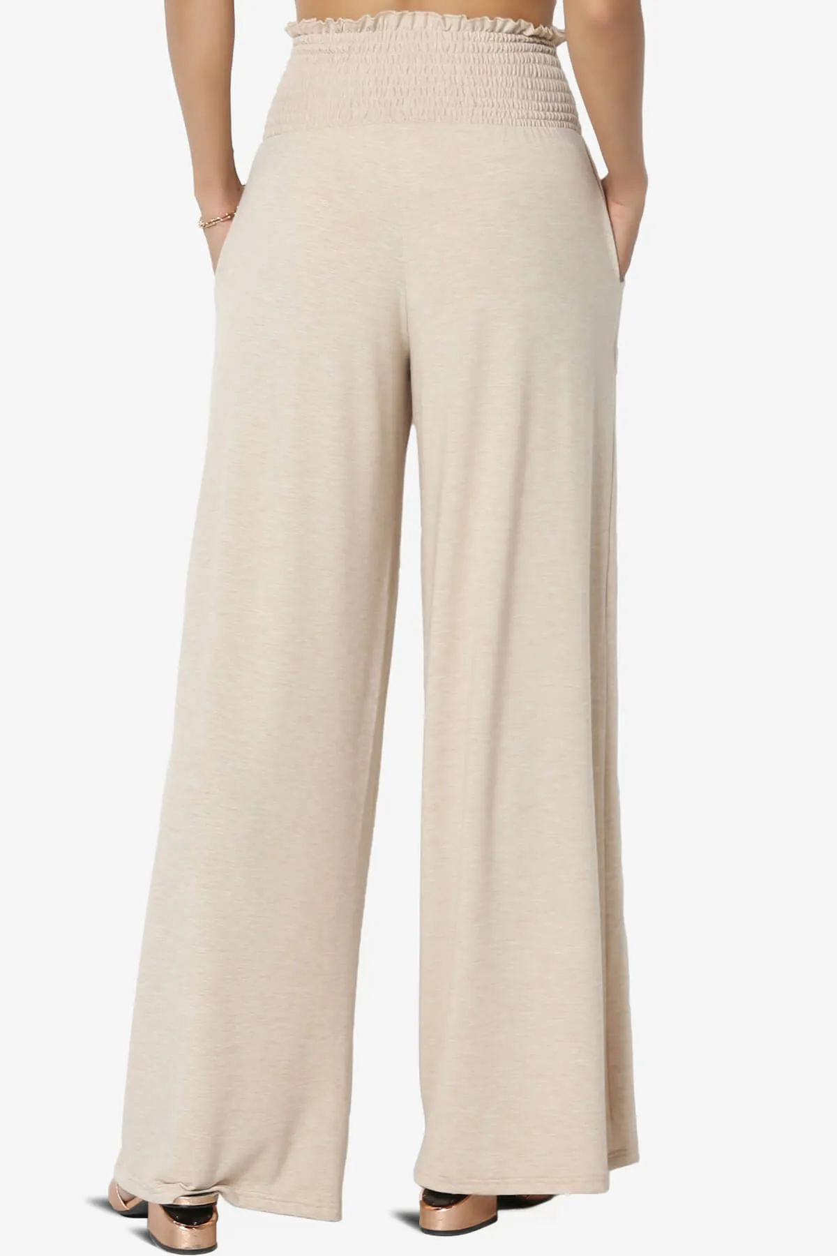 Estella Smocked Waist Lounge Pants PLUS 27" Inseam