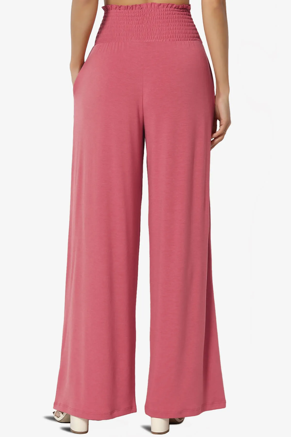 Estella Smocked Waist Lounge Pants PLUS 27" Inseam